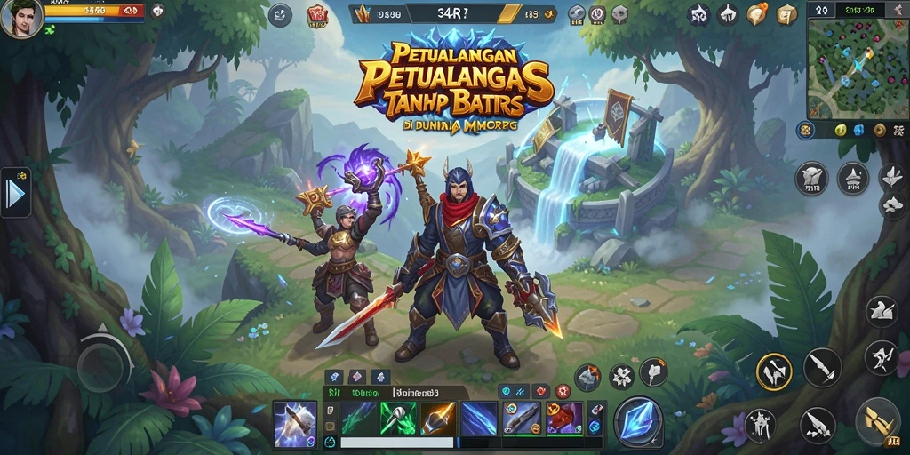 Screenshot gameplay 34R dengan aksi seru di dunia MMORPG.