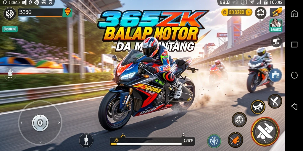 Gameplay seru dari balapan motor di 365ZK.