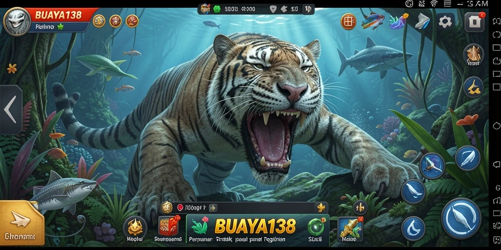 Tangkapan layar BUAYA138 menampilkan pertempuran seru di arena strategi.