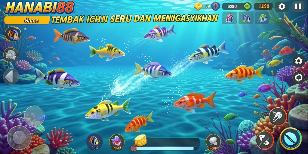Tangkapan ikan besar dalam gameplay HANABI88 yang seru.