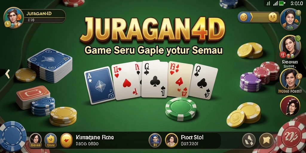 Screenshot menampilkan gameplay seru JURAGAN4D dalam permainan Gaple.