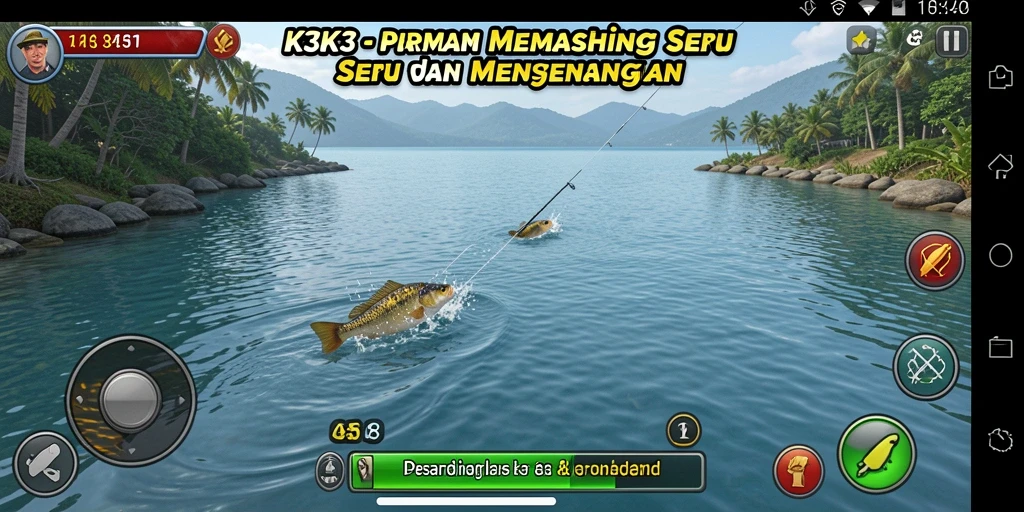 Tangkapan ikan yang menakjubkan dalam gameplay K3K3.