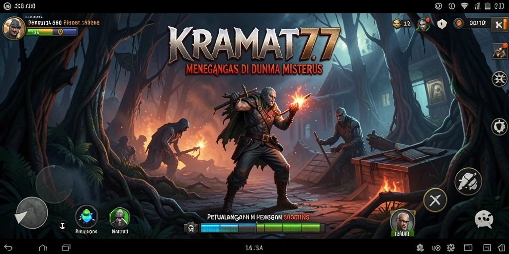 Tampilan gameplay KRAMAT77 yang penuh aksi dan petualangan.