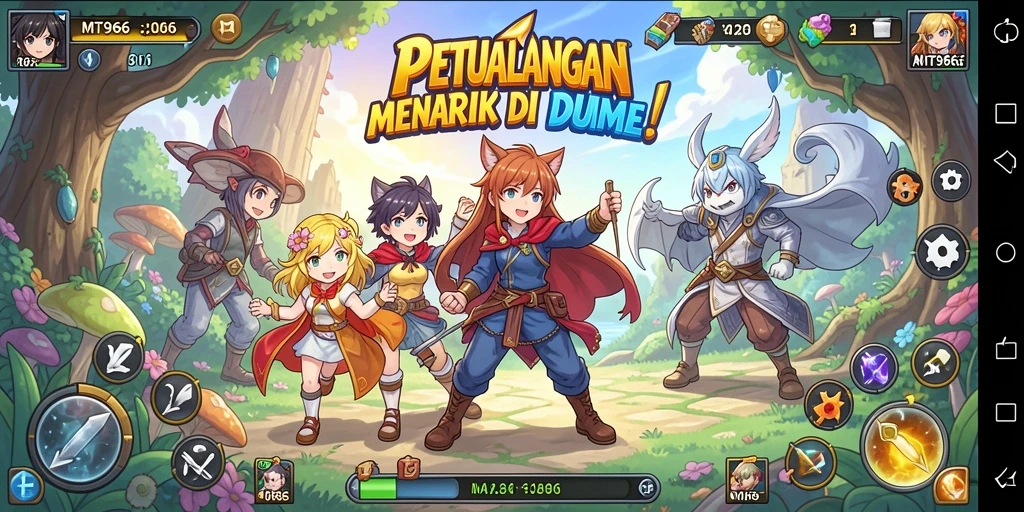 Menampilkan gameplay seru dan karakter Anime favorit.