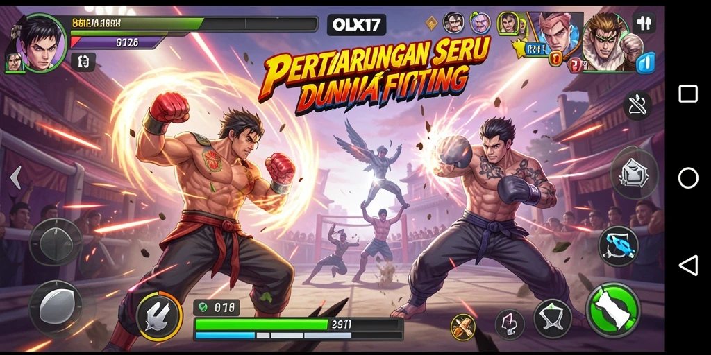 Gameplay OLX17 yang mendebarkan dan aksi pertarungan yang seru.