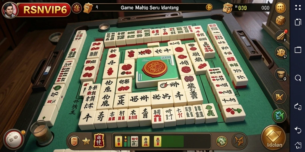 Screenshot gameplay RSNVIP6 menampilkan tantangan Mahjong yang menarik.