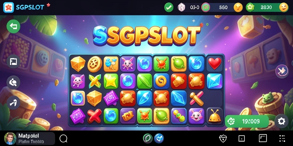 Tampilan gameplay menarik dari SGPSLOT dengan elemen Match-3.