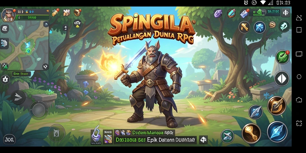Gameplay RPG yang menegangkan dan menarik di dunia SPINGILA.