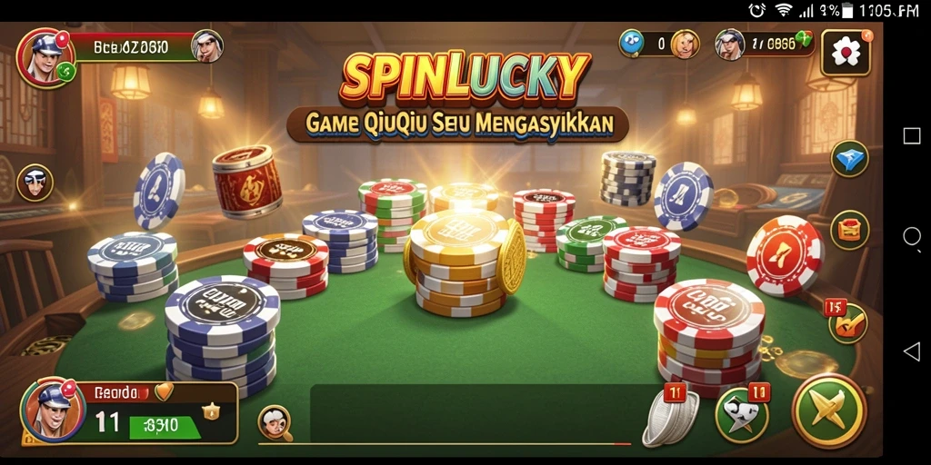 Tampilan menarik saat bermain QiuQiu di SPINLUCKY.
