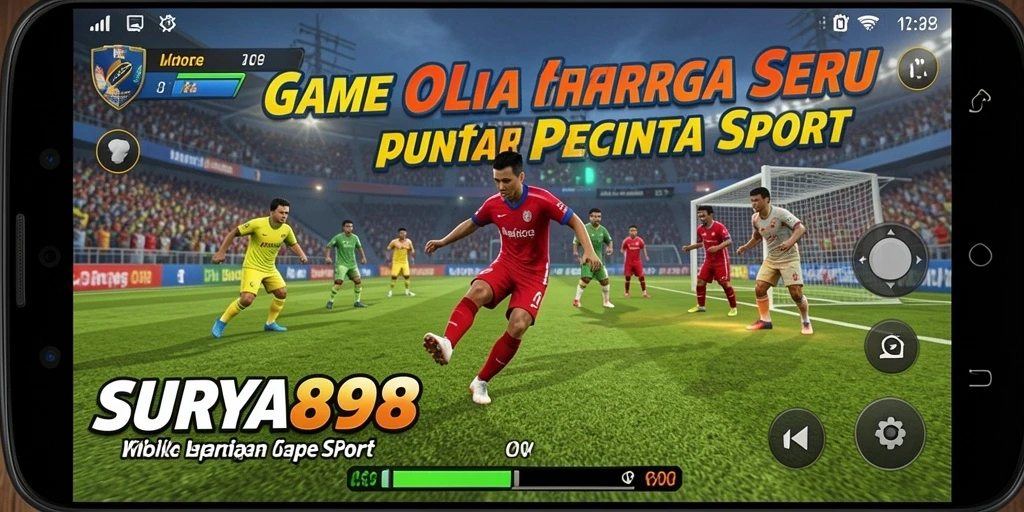 Gambaran tampilan permainan SURYA898 dengan aksi olahraga yang mendebarkan.