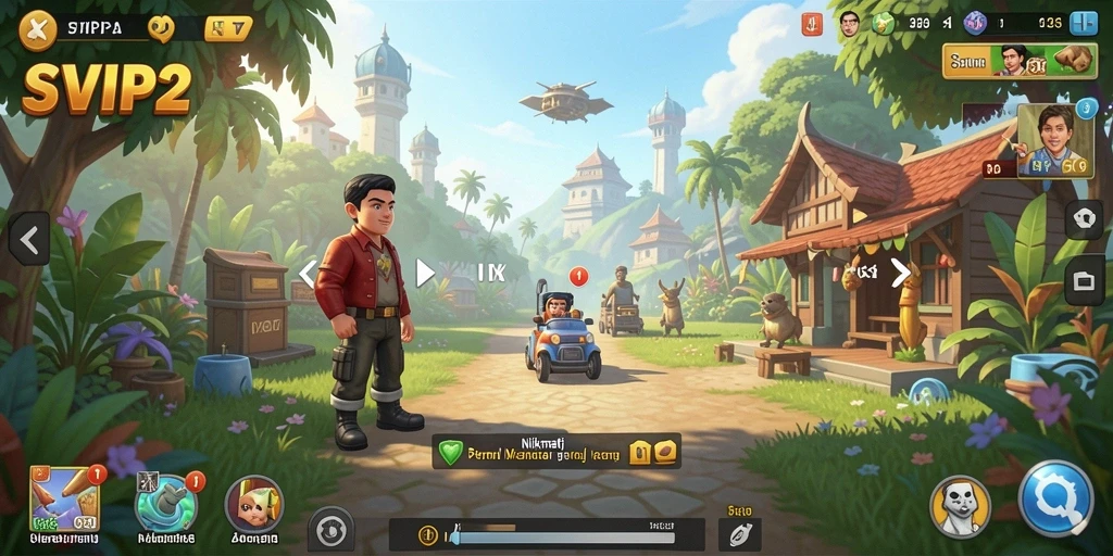 Tampilan gameplay menawan dari SVIP2 yang penuh warna.